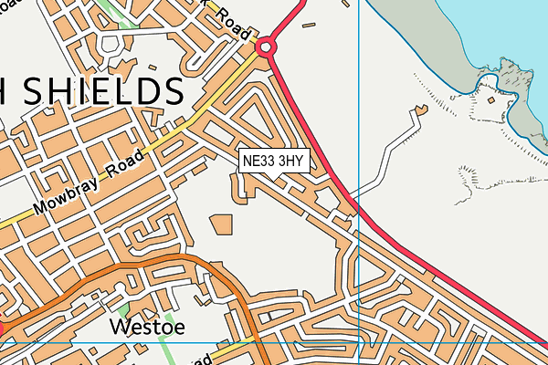 NE33 3HY map - OS VectorMap District (Ordnance Survey)