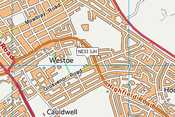 NE33 3JH map - OS VectorMap District (Ordnance Survey)