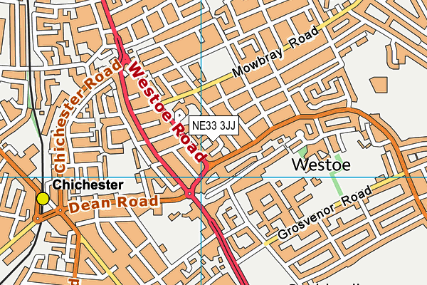 NE33 3JJ map - OS VectorMap District (Ordnance Survey)