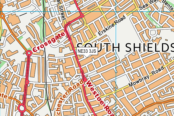 NE33 3JS map - OS VectorMap District (Ordnance Survey)