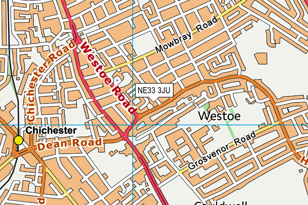 NE33 3JU map - OS VectorMap District (Ordnance Survey)