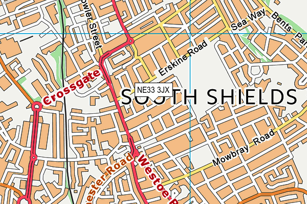 NE33 3JX map - OS VectorMap District (Ordnance Survey)