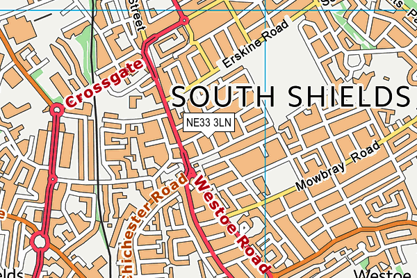 NE33 3LN map - OS VectorMap District (Ordnance Survey)