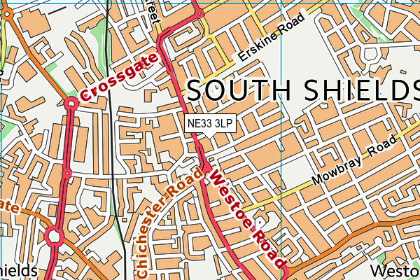 NE33 3LP map - OS VectorMap District (Ordnance Survey)