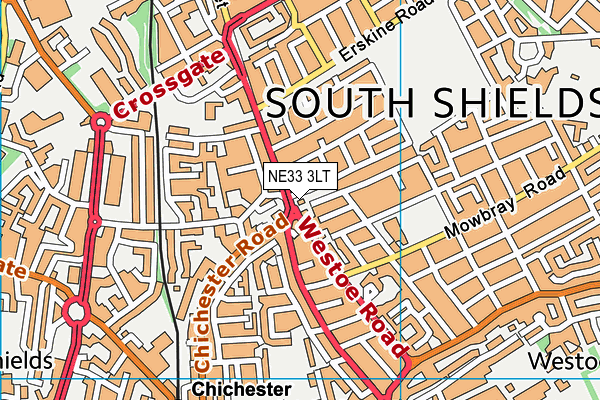 NE33 3LT map - OS VectorMap District (Ordnance Survey)