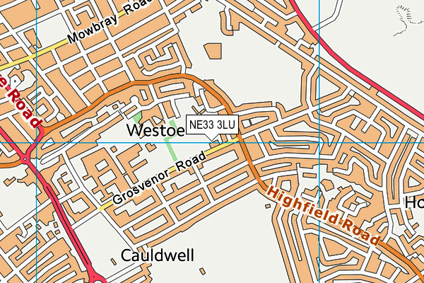 NE33 3LU map - OS VectorMap District (Ordnance Survey)