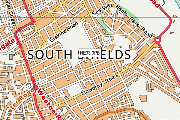 NE33 3PB map - OS VectorMap District (Ordnance Survey)