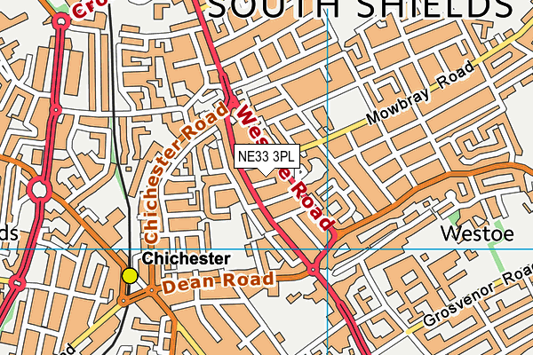 NE33 3PL map - OS VectorMap District (Ordnance Survey)