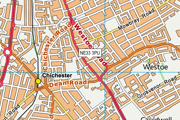 NE33 3PU map - OS VectorMap District (Ordnance Survey)