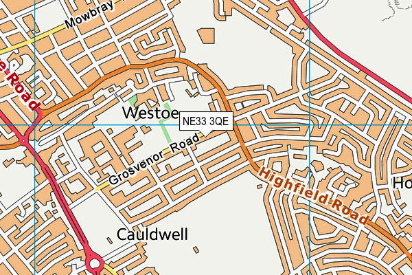 NE33 3QE map - OS VectorMap District (Ordnance Survey)
