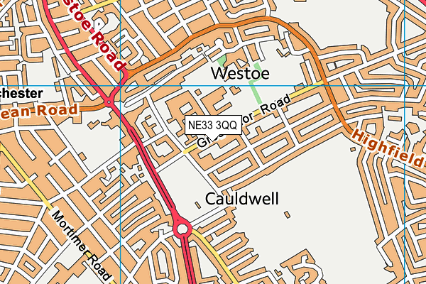 NE33 3QQ map - OS VectorMap District (Ordnance Survey)