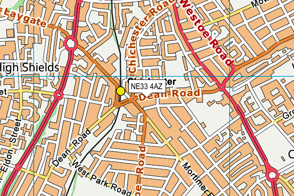 NE33 4AZ map - OS VectorMap District (Ordnance Survey)