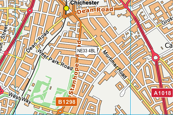 NE33 4BL map - OS VectorMap District (Ordnance Survey)