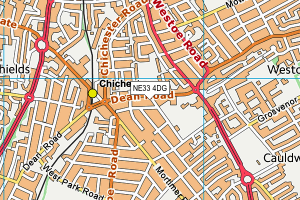NE33 4DG map - OS VectorMap District (Ordnance Survey)