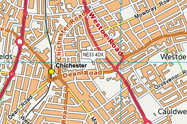 NE33 4DX map - OS VectorMap District (Ordnance Survey)