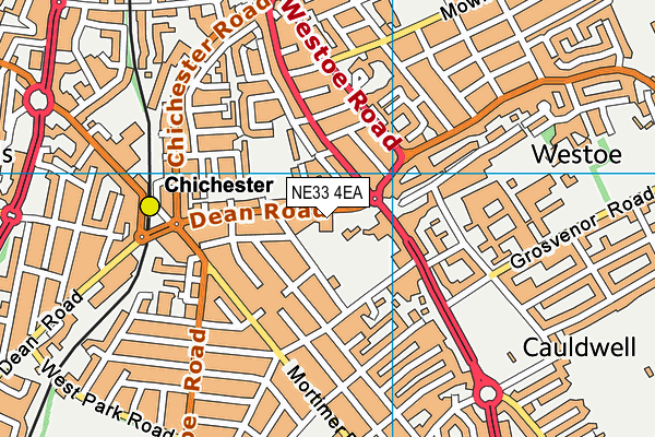 South Shields And Westoe Club map (NE33 4EA) - OS VectorMap District (Ordnance Survey)