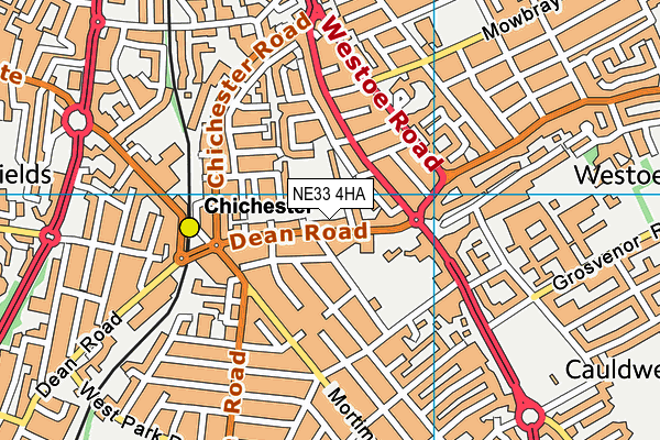 NE33 4HA map - OS VectorMap District (Ordnance Survey)