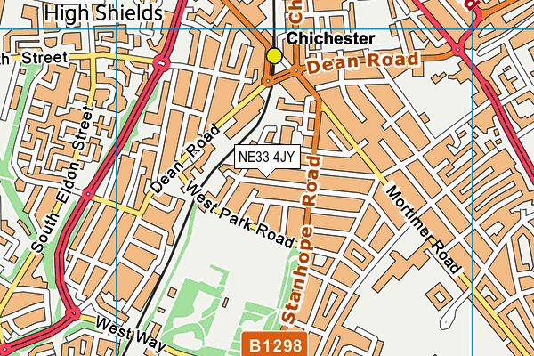 NE33 4JY map - OS VectorMap District (Ordnance Survey)