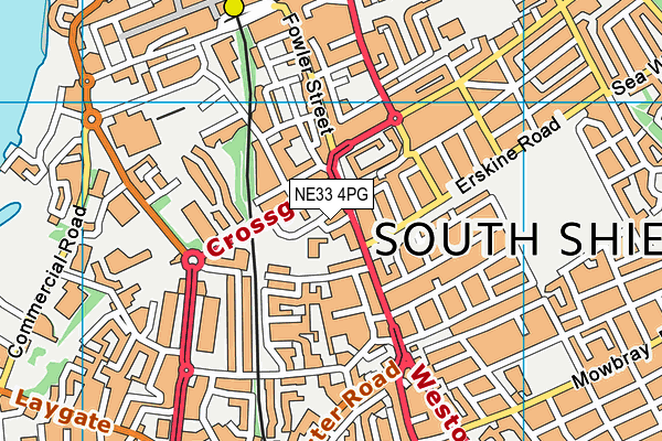 St Bede's Catholic Primary School, South Shields map (NE33 4PG) - OS VectorMap District (Ordnance Survey)