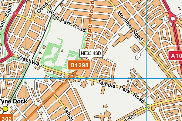 NE33 4SD map - OS VectorMap District (Ordnance Survey)