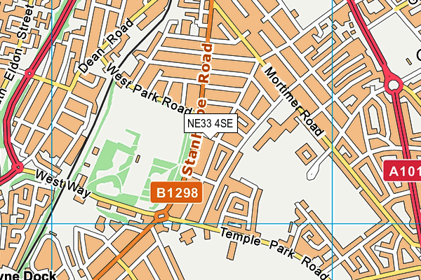 NE33 4SE map - OS VectorMap District (Ordnance Survey)