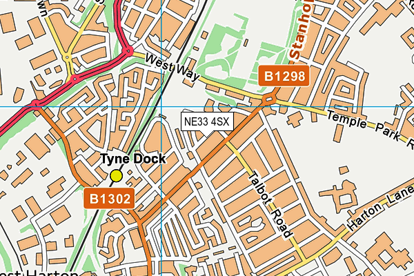 NE33 4SX map - OS VectorMap District (Ordnance Survey)