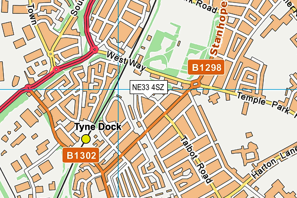 Stanhope Primary School map (NE33 4SZ) - OS VectorMap District (Ordnance Survey)