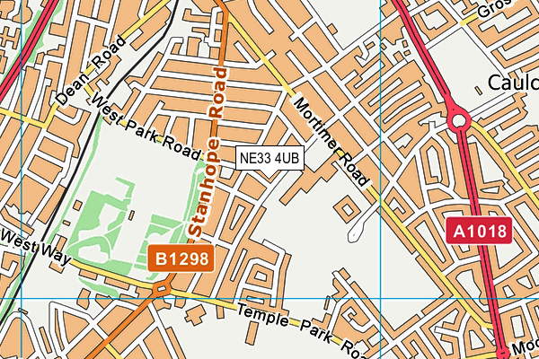 NE33 4UB map - OS VectorMap District (Ordnance Survey)