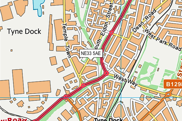 NE33 5AE map - OS VectorMap District (Ordnance Survey)