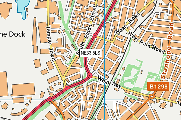 NE33 5LS map - OS VectorMap District (Ordnance Survey)