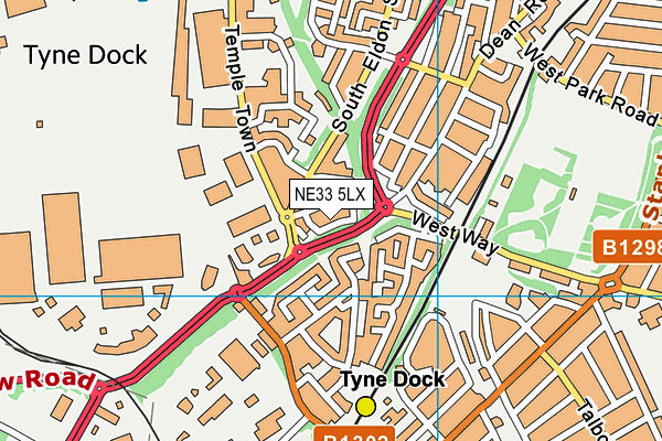 NE33 5LX map - OS VectorMap District (Ordnance Survey)