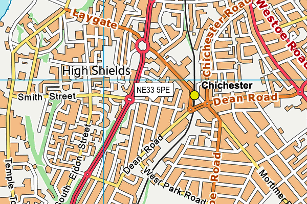 NE33 5PE map - OS VectorMap District (Ordnance Survey)