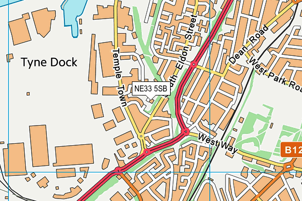 NE33 5SB map - OS VectorMap District (Ordnance Survey)