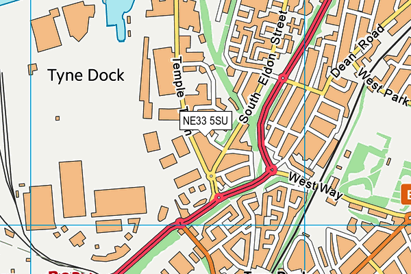 NE33 5SU map - OS VectorMap District (Ordnance Survey)