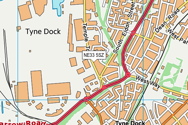 NE33 5SZ map - OS VectorMap District (Ordnance Survey)
