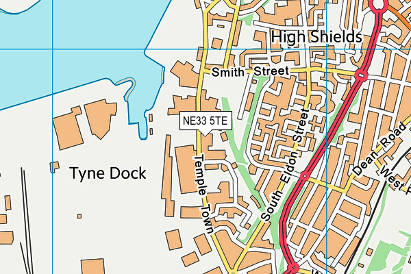 NE33 5TE map - OS VectorMap District (Ordnance Survey)