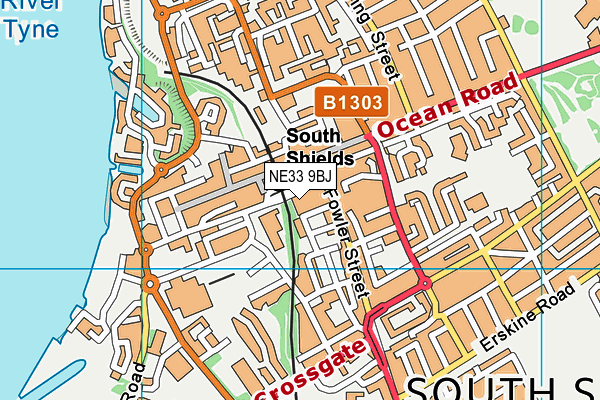 NE33 9BJ map - OS VectorMap District (Ordnance Survey)