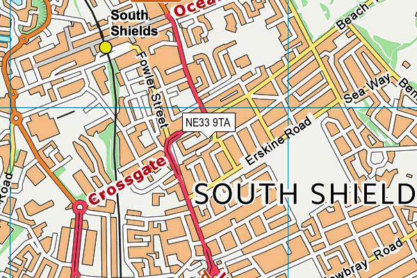 NE33 9TA map - OS VectorMap District (Ordnance Survey)