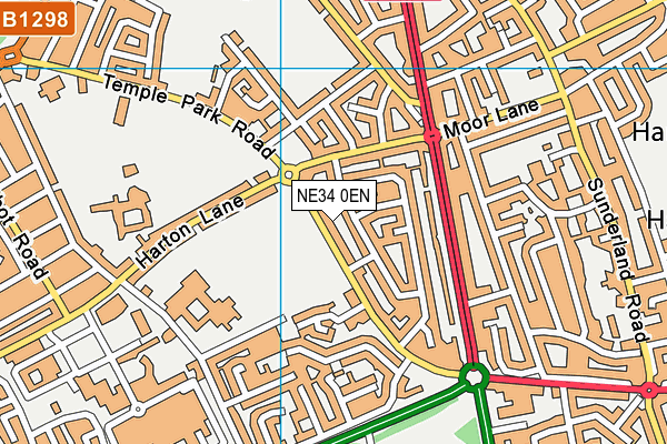 NE34 0EN map - OS VectorMap District (Ordnance Survey)