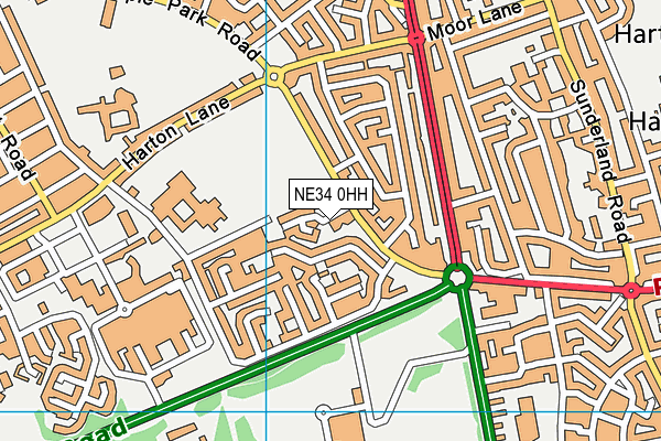 NE34 0HH map - OS VectorMap District (Ordnance Survey)