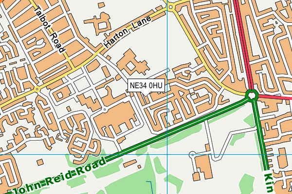 NE34 0HU map - OS VectorMap District (Ordnance Survey)