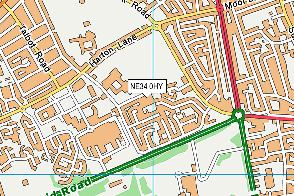 NE34 0HY map - OS VectorMap District (Ordnance Survey)