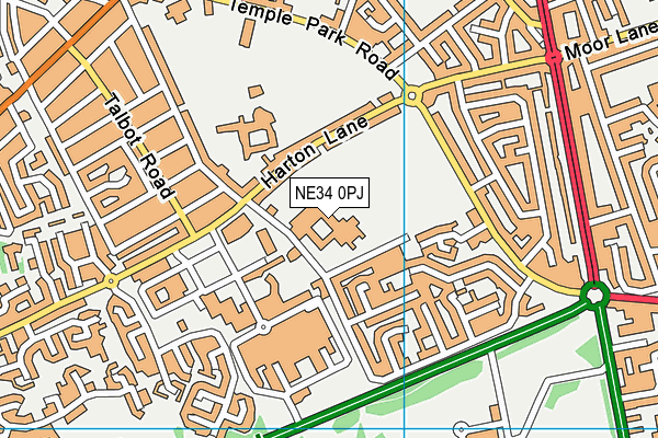 South Shields Community School (Closed) map (NE34 0PJ) - OS VectorMap District (Ordnance Survey)
