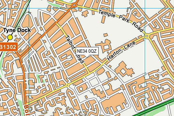 NE34 0QZ map - OS VectorMap District (Ordnance Survey)