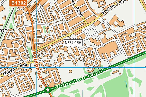 NE34 0RH map - OS VectorMap District (Ordnance Survey)