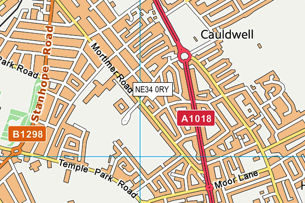 NE34 0RY map - OS VectorMap District (Ordnance Survey)