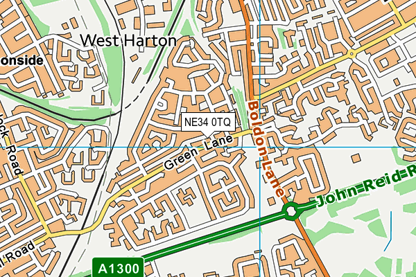 NE34 0TQ map - OS VectorMap District (Ordnance Survey)