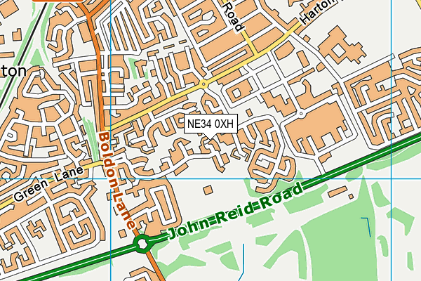 NE34 0XH map - OS VectorMap District (Ordnance Survey)
