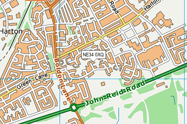 NE34 0XQ map - OS VectorMap District (Ordnance Survey)
