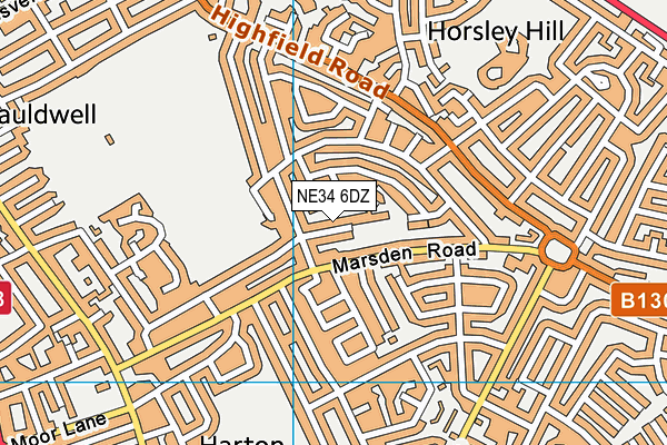 St Gregorys R. C.  Va Primary School map (NE34 6DZ) - OS VectorMap District (Ordnance Survey)